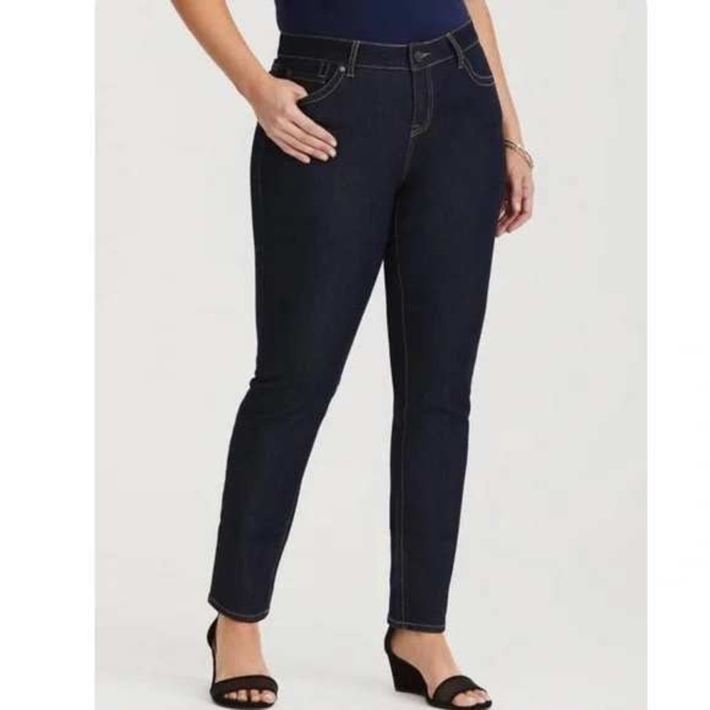 Torrid Denim Skinny Jeans Dark Wash Plus Size 26‎ Stretch Five Pocket Classic